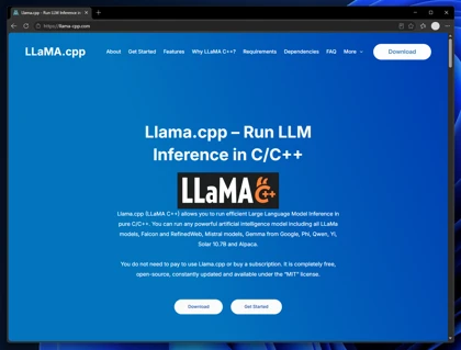 Installing llama.cpp on Windows 11 using WinGet
