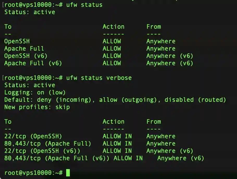 Verifying VPS security settings with UFW Fail2ban and SSH configuration checks